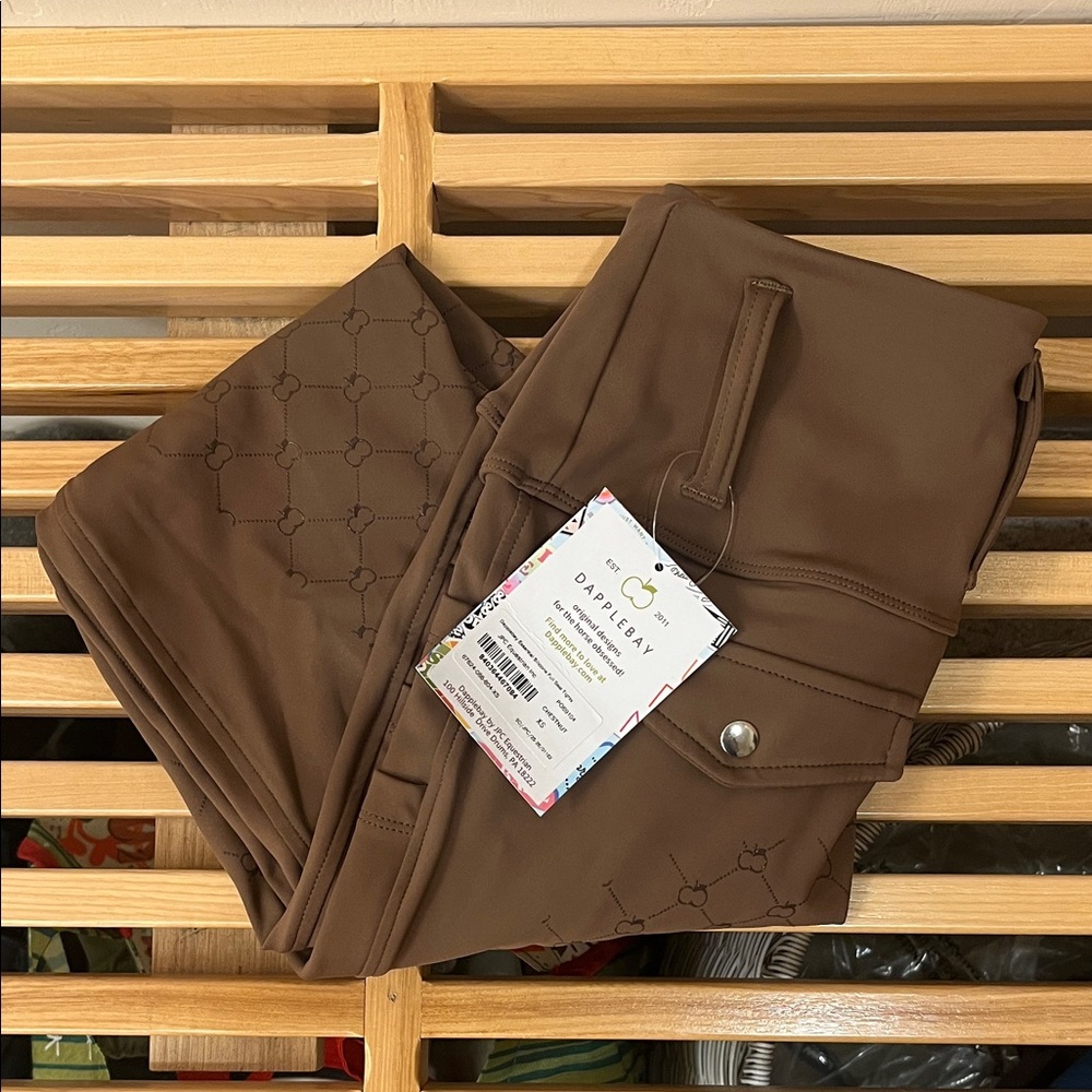 Apple Women's Brown Leggings with Cargo Pocket